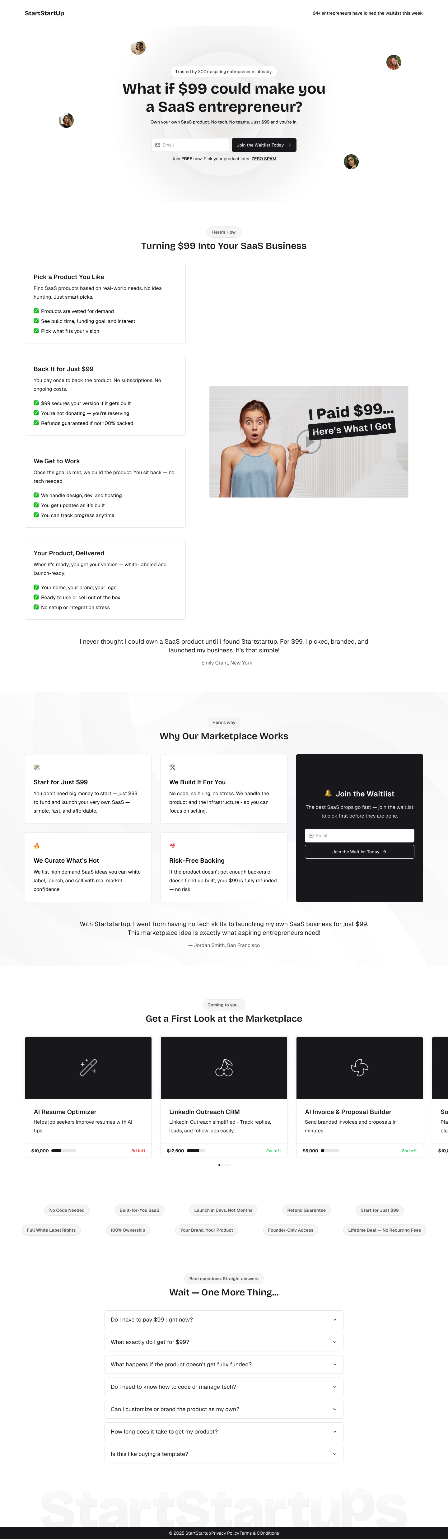 Complete SaaS landing page conversion optimization example featuring step-by-step process, testimonials, and conversion elements